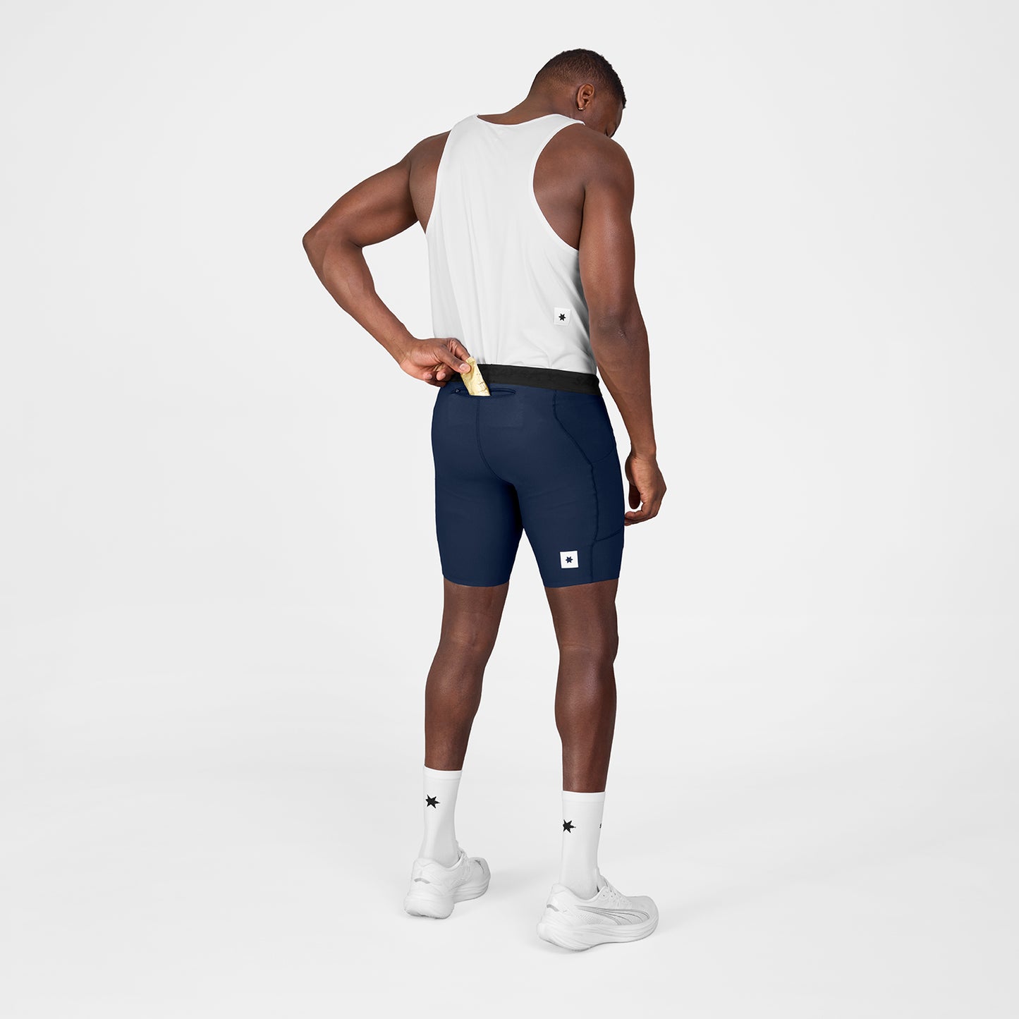 ショートタイツ SM55002c201 Combat+ Rib Short Tights 8inch - Blue [メンズ]