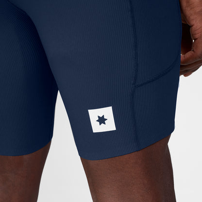 ショートタイツ SM55002c201 Combat+ Rib Short Tights 8inch - Blue [メンズ]