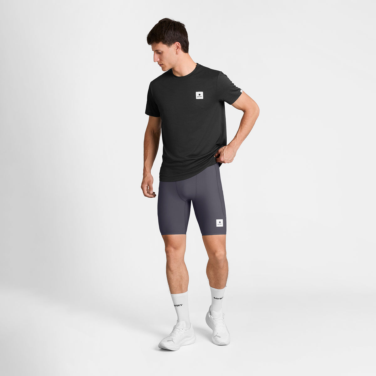 ショートタイツ SM55002c611 Combat+ Rib Short Tights 8inch - Grey [メンズ]