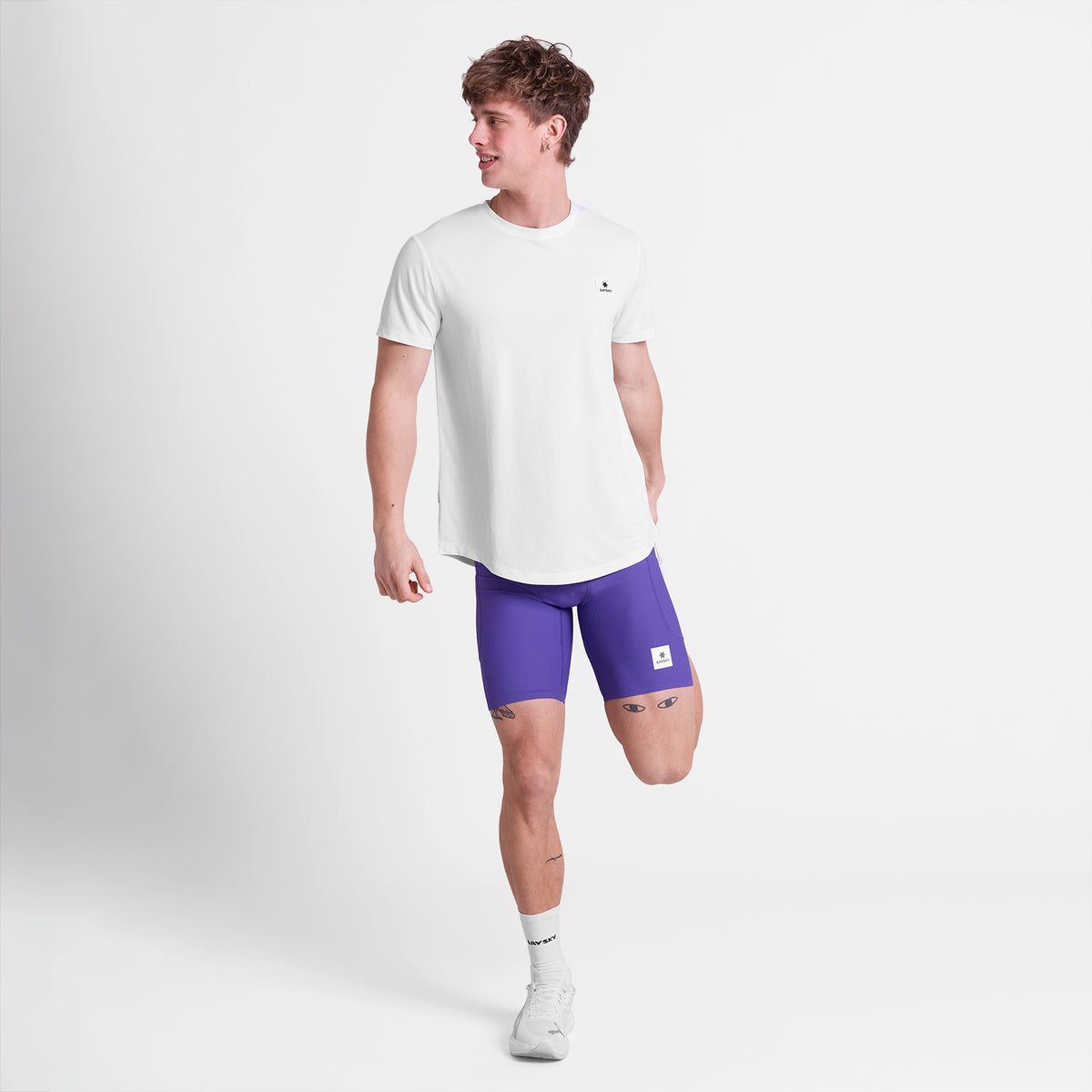 ショートタイツ SM55002c715 Combat+ Rib Short Tights 8inch - Purple [メンズ]
