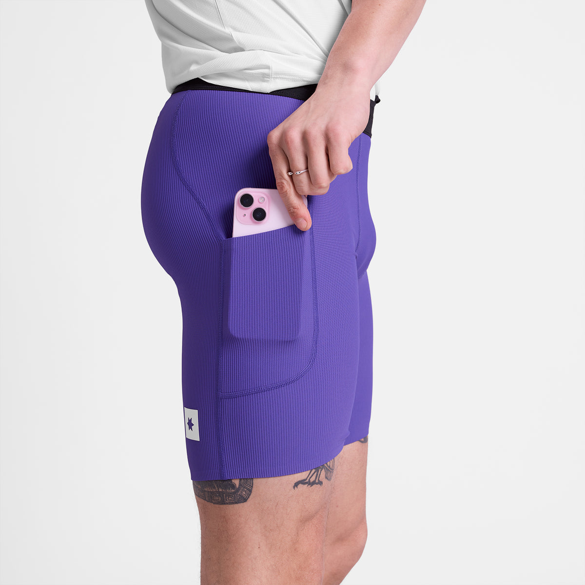 ショートタイツ SM55002c715 Combat+ Rib Short Tights 8inch - Purple [メンズ]