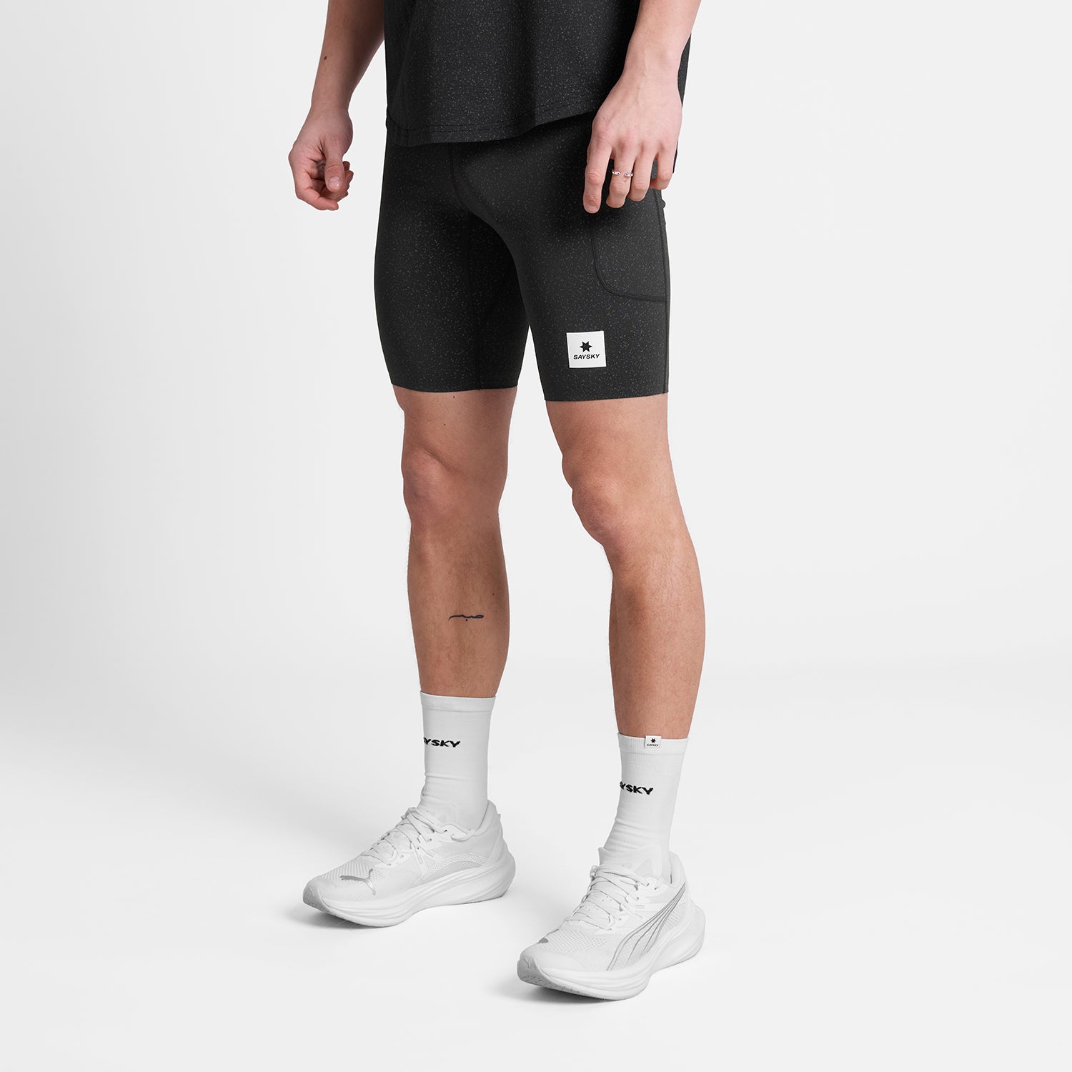 SAYSKY ランニング ハーフタイツ メンズ XS 【超美品】 □ 公式 □ SAYSKY/セイスカイ ランニングタイツ MMRST31c707 Combat+