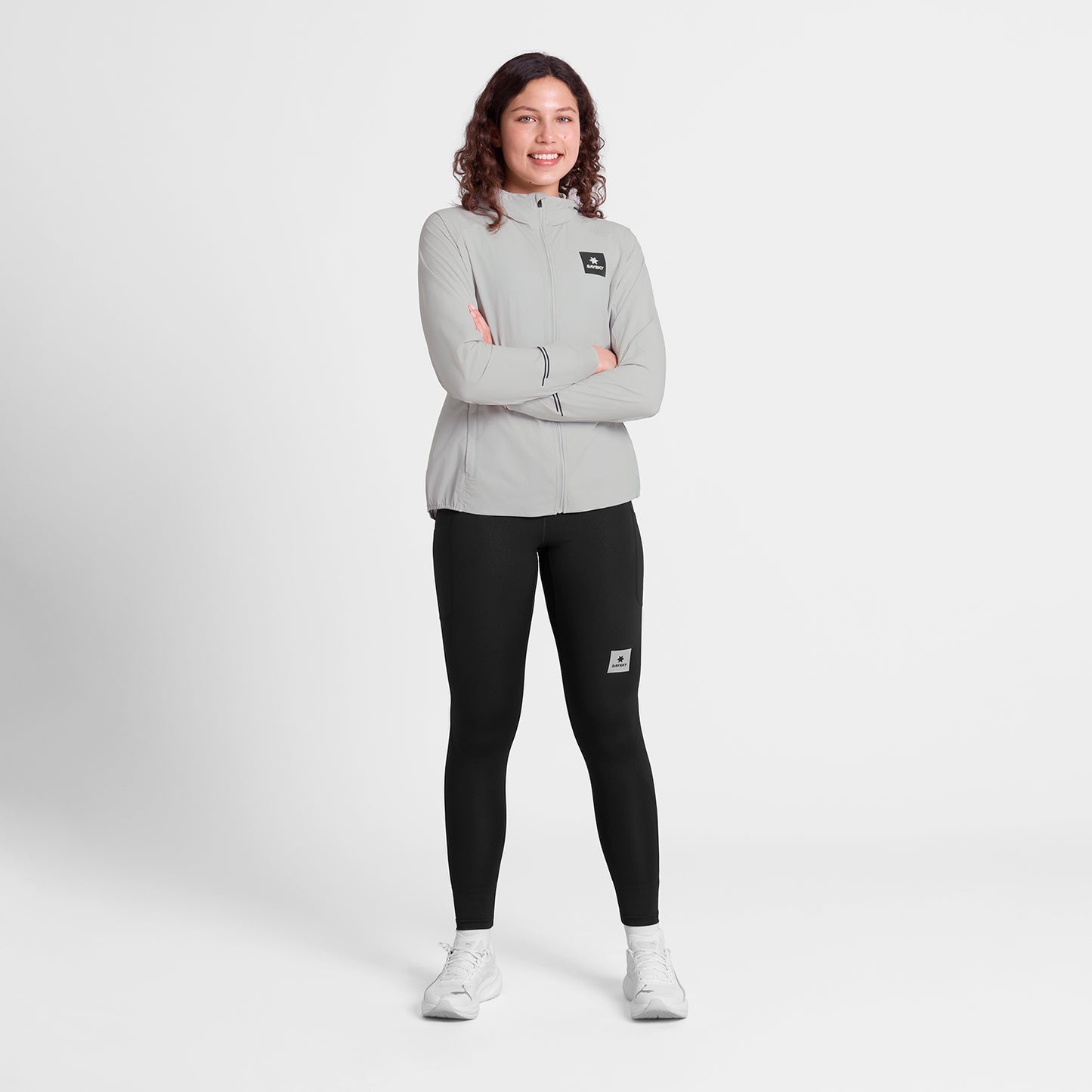 ランニングジャケット SW10001c610 W Clean Pace Flex Hooded Jacket - Grey [レディーズ]