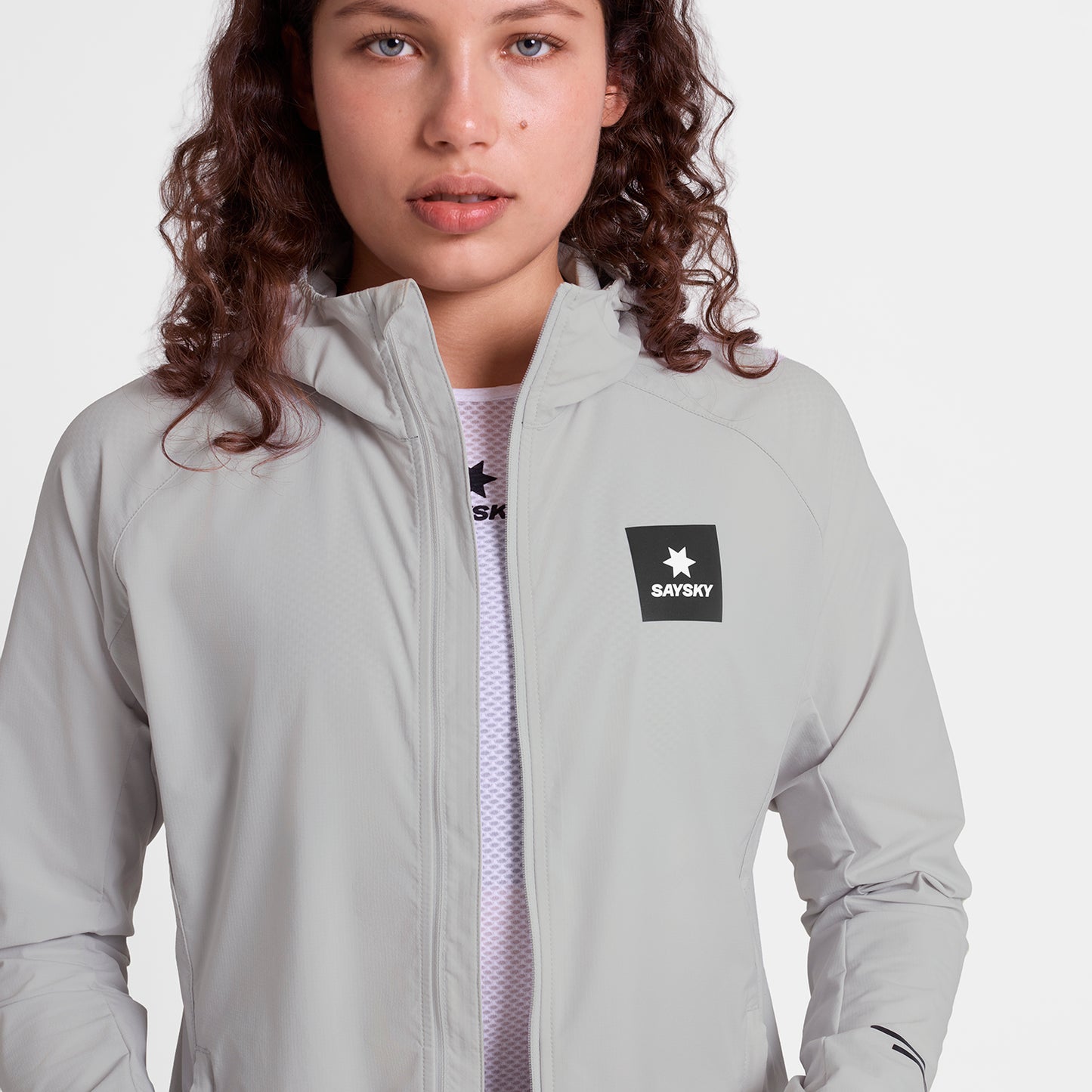 ランニングジャケット SW10001c610 W Clean Pace Flex Hooded Jacket - Grey [レディーズ]