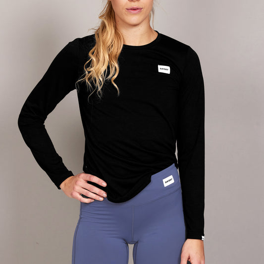 モーションTシャツ（ロングスリーブ） SW20001c901 W Clean Motion Long Sleeve - Black [レディーズ]