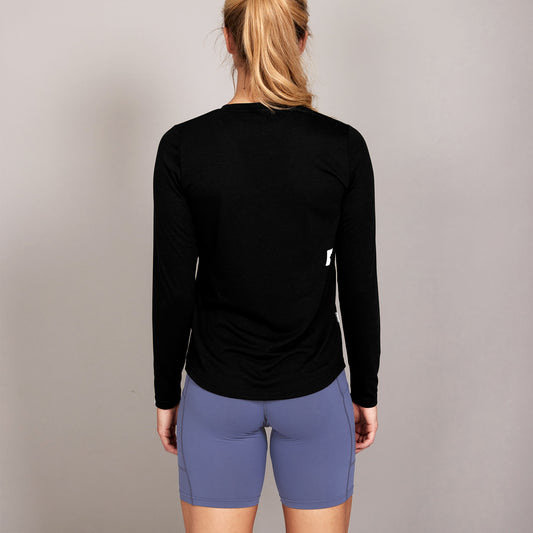 モーションTシャツ（ロングスリーブ） SW20001c901 W Clean Motion Long Sleeve - Black [レディーズ]