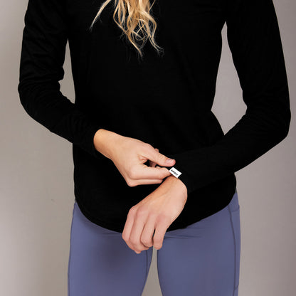 モーションTシャツ（ロングスリーブ） SW20001c901 W Clean Motion Long Sleeve - Black [レディーズ]