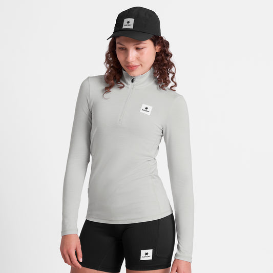 ランニングTシャツ（ロングスリーブ） SW20002c6008 W Pace 1/2 Zip Long Sleeve - Grey [レディーズ]