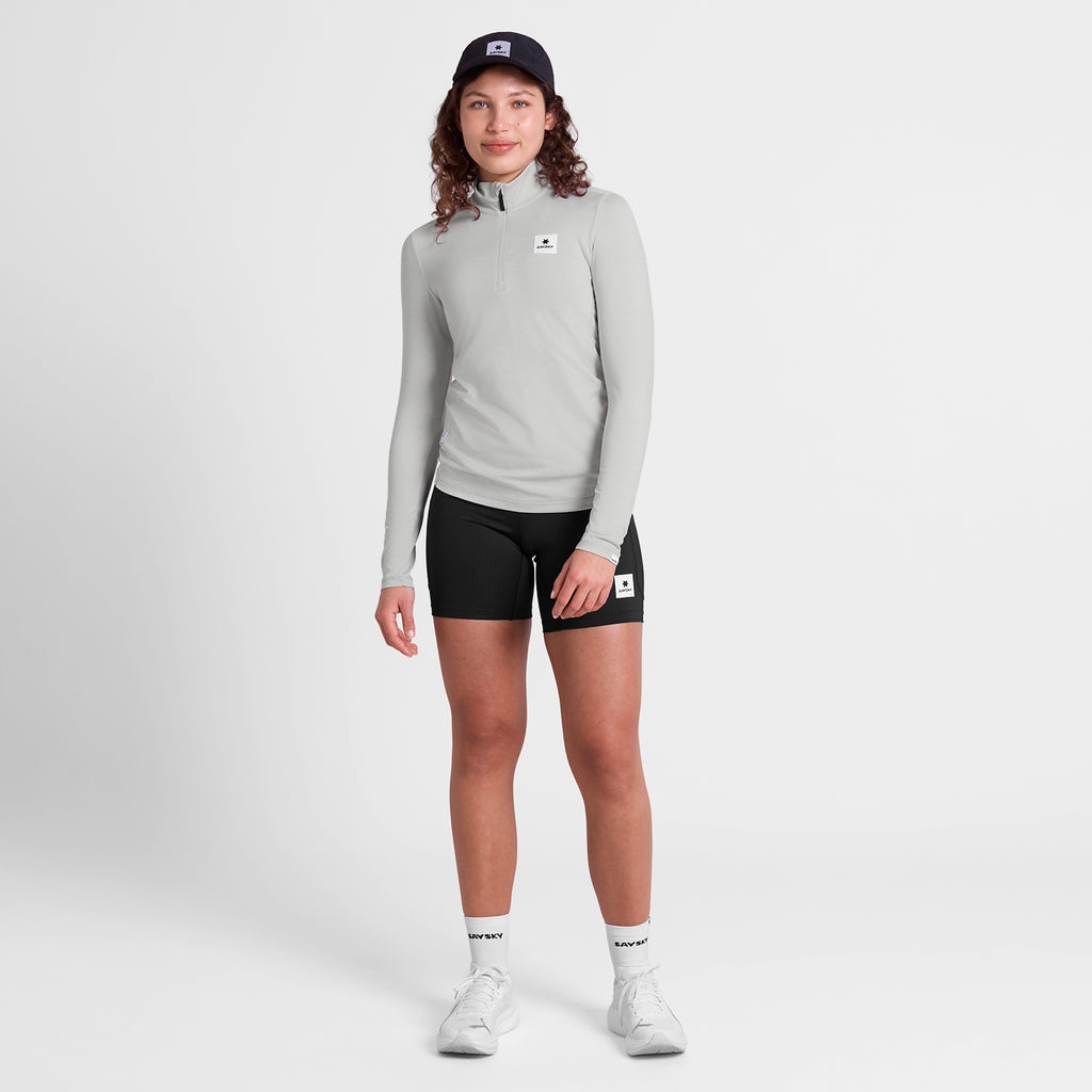 ランニングTシャツ（ロングスリーブ） SW20002c6008 Wmns Pace 1/2 Zip Long Sleeve - Grey [レディーズ]