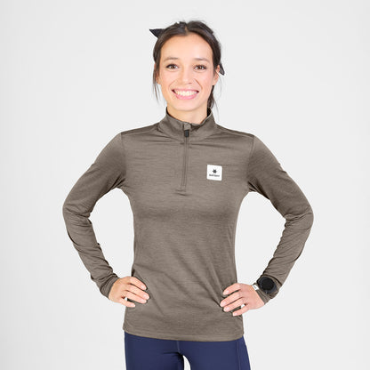 ランニングTシャツ（ロングスリーブ） SW20002c8005 W Pace Half Zip Long Sleeve - Taupe [レディーズ]