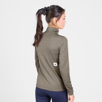 ランニングTシャツ（ロングスリーブ） SW20002c8005 W Pace Half Zip Long Sleeve - Taupe [レディーズ]