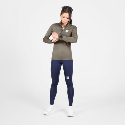 ランニングTシャツ（ロングスリーブ） SW20002c8005 W Pace Half Zip Long Sleeve - Taupe [レディーズ]