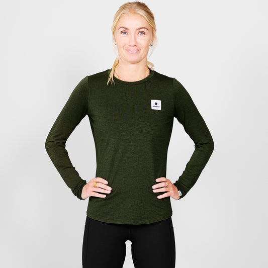 ランニングTシャツ（ロングスリーブ） SW20003c3001 W Clean Pace Long Sleeve - Green [レディーズ]