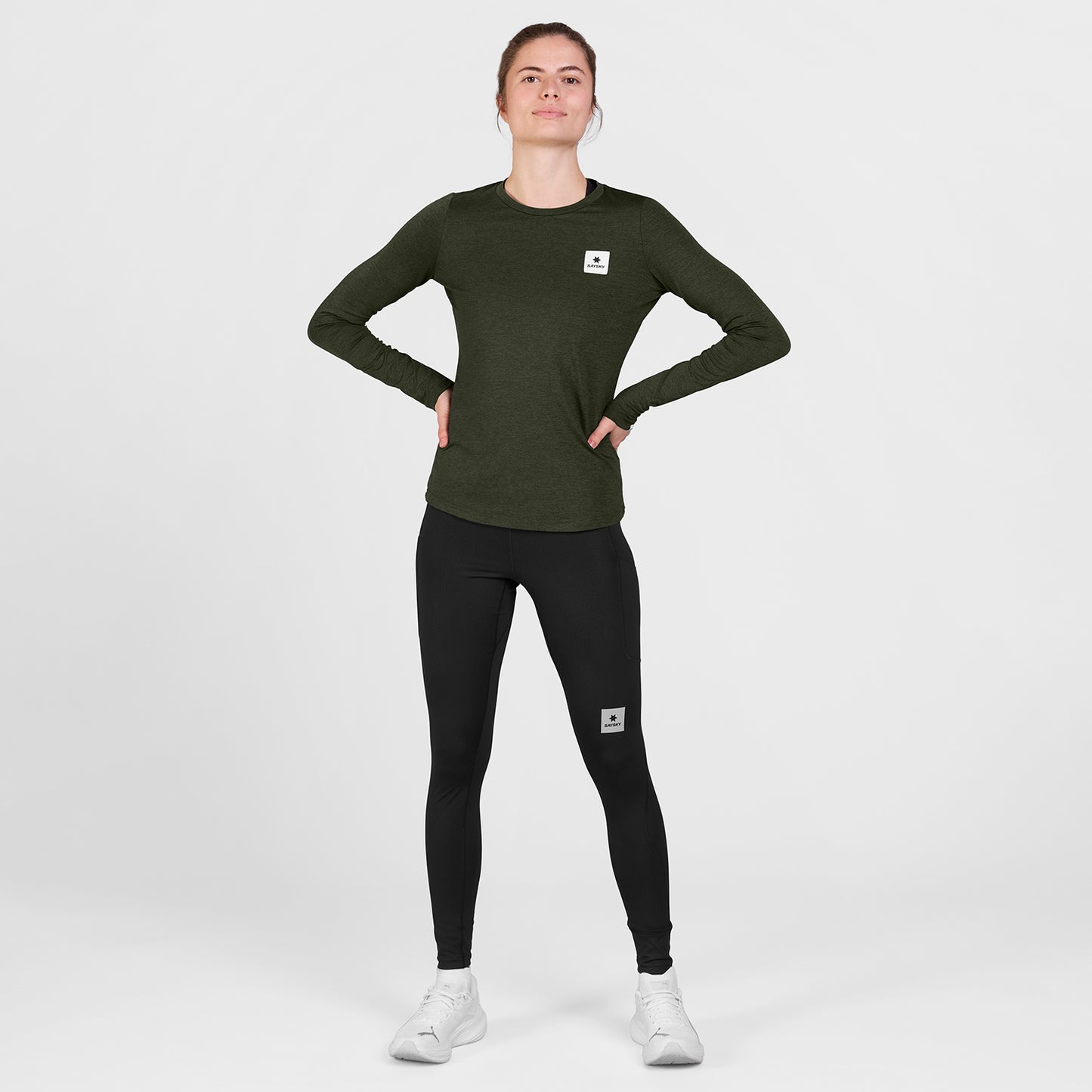 ランニングTシャツ（ロングスリーブ） SW20003c3001 W Clean Pace Long Sleeve - Green [レディーズ]