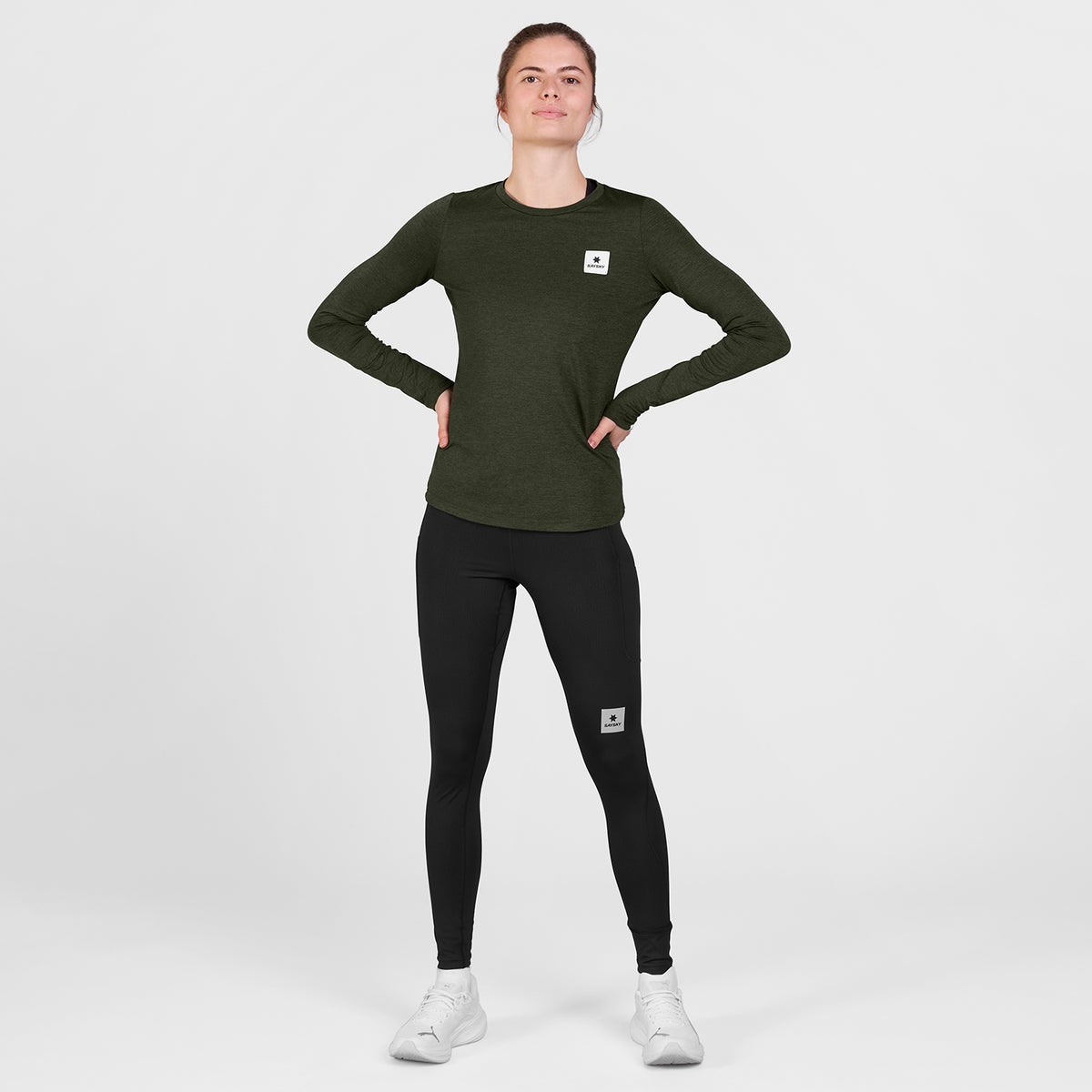 ランニングTシャツ（ロングスリーブ） SW20003c3001 Wmns Clean Pace Long Sleeve - Green [レディーズ]