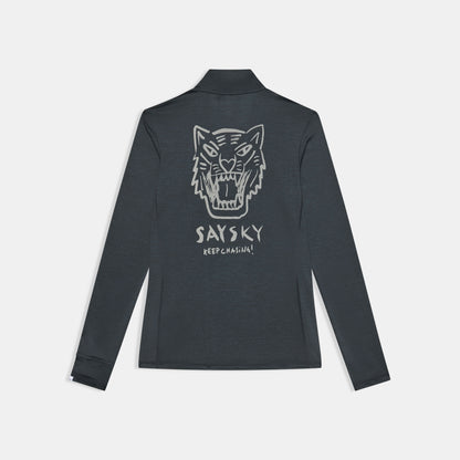 ランニングTシャツ（ロングスリーブ） SW20009c9001 Wmns Tiger Pace Half Zip Long Sleeve - Black [レディーズ]