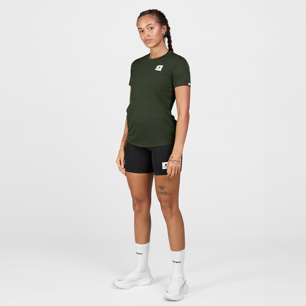 ランニングTシャツ SW25004c301 Wmns Clean Combat Pro T-shirt - Green [レディーズ]