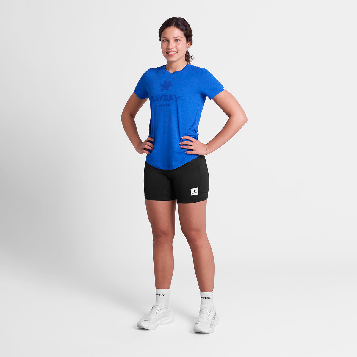 ランニングTシャツ SW25005c2017 Wmns Logo Combat Pro T-shirt - Blue [レディーズ]