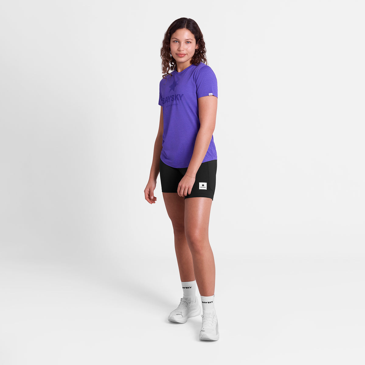 ランニングTシャツ SW25005c7012 Wmns Logo Combat Pro T-shirt - Purple [レディーズ]