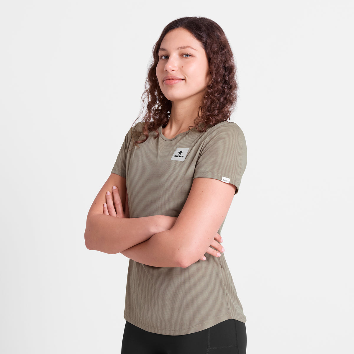 ランニングTシャツ SW25008c1070 Wmns Reactive Flow T-shirt - Darkbeigelogo [レディーズ]