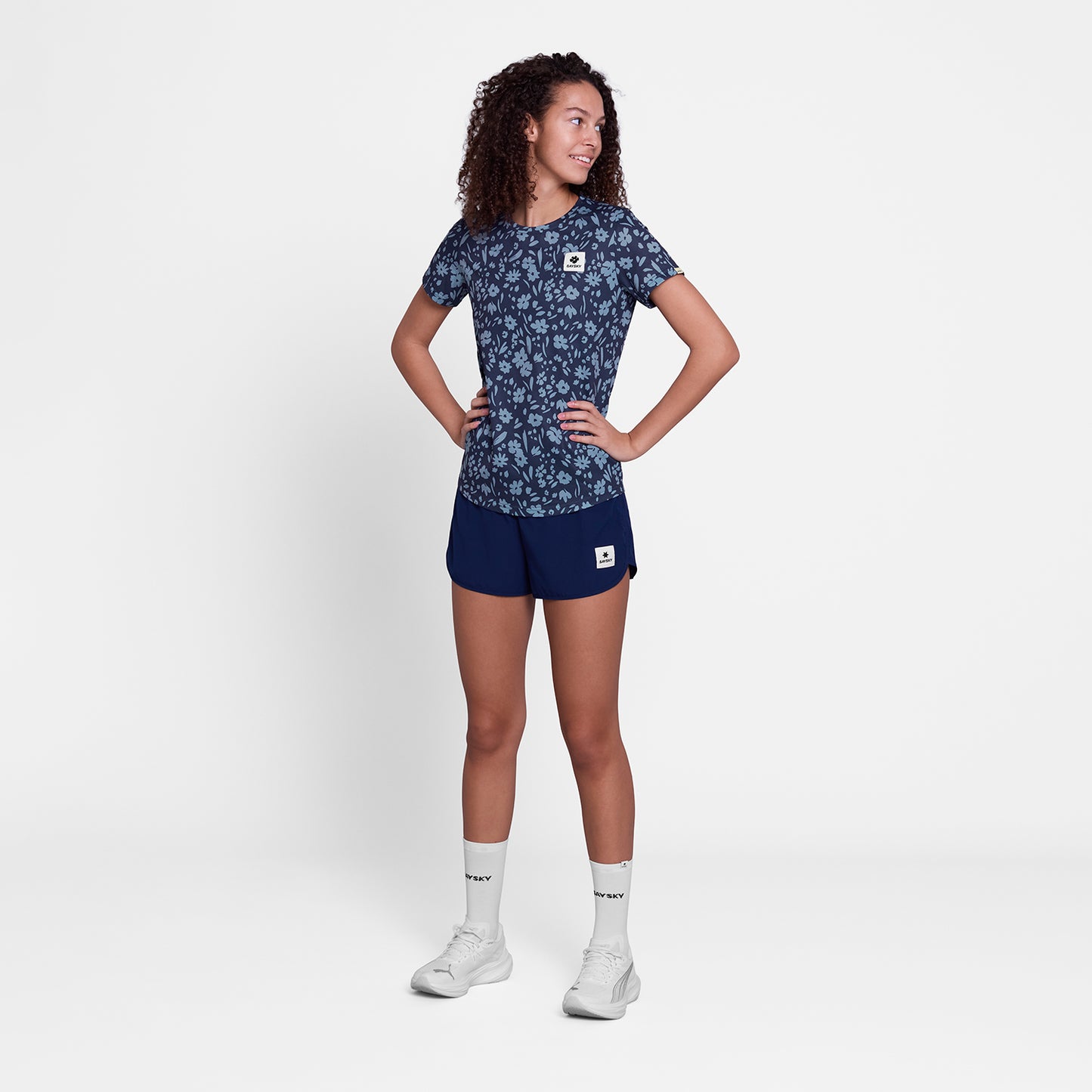 ランニングTシャツ SW25010c1065 W Flower Combat T-shirt - Blueflower [レディーズ]