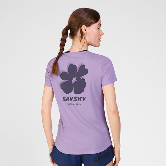 ランニングTシャツ SW25017c716 W Flower Flow T-shirt - Purple [レディーズ]