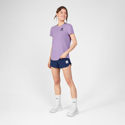 ランニングTシャツ SW25017c716 W Flower Flow T-shirt - Purple [レディーズ]