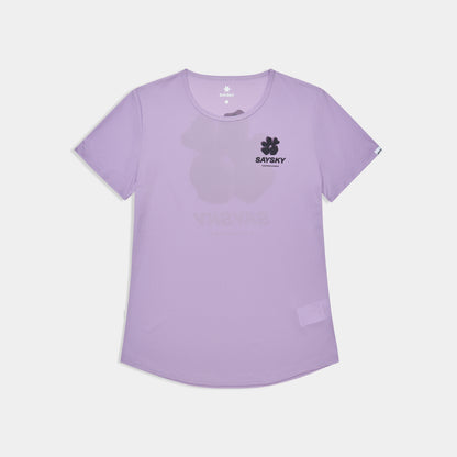 ランニングTシャツ SW25017c716 W Flower Flow T-shirt - Purple [レディーズ]