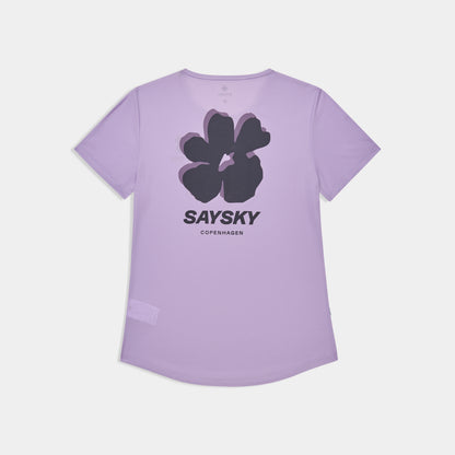 ランニングTシャツ SW25017c716 W Flower Flow T-shirt - Purple [レディーズ]