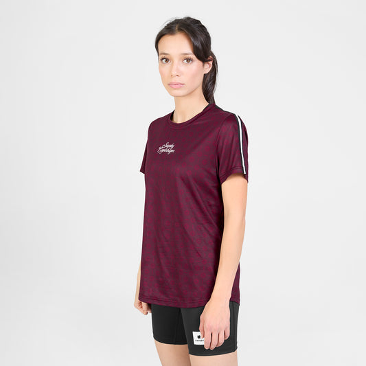 ランニングTシャツ SW25018c1078 W Couture Combat T-shirt - Burgundy Aop [レディーズ]