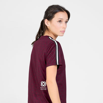 ランニングTシャツ SW25018c1078 W Couture Combat T-shirt - Burgundy Aop [レディーズ]