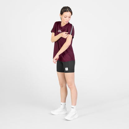 ランニングTシャツ SW25018c1078 W Couture Combat T-shirt - Burgundy Aop [レディーズ]
