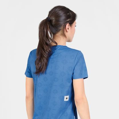 ランニングTシャツ SW25019c1075 W Reactive Flow T-shirt - Blue Aop [レディーズ]