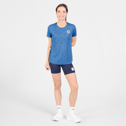 ランニングTシャツ SW25019c1075 W Reactive Flow T-shirt - Blue Aop [レディーズ]