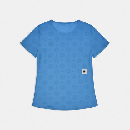 ランニングTシャツ SW25019c1075 W Reactive Flow T-shirt - Blue Aop [レディーズ]