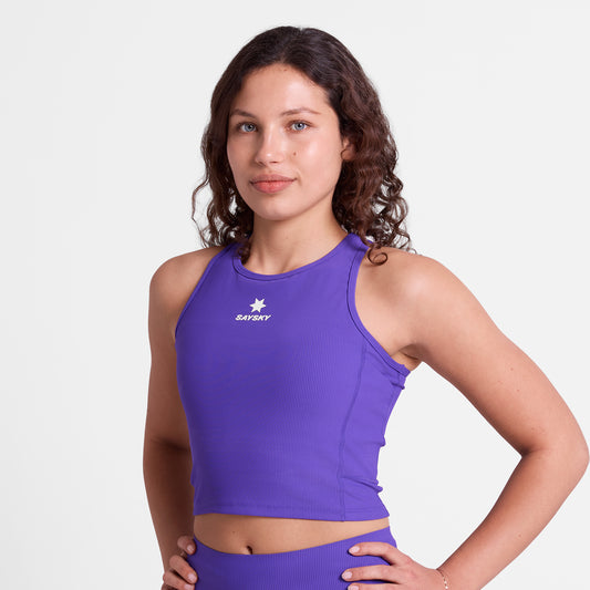 クロップトップ SW30005c715 W Combat Rib Crop Top - Purple [レディーズ]