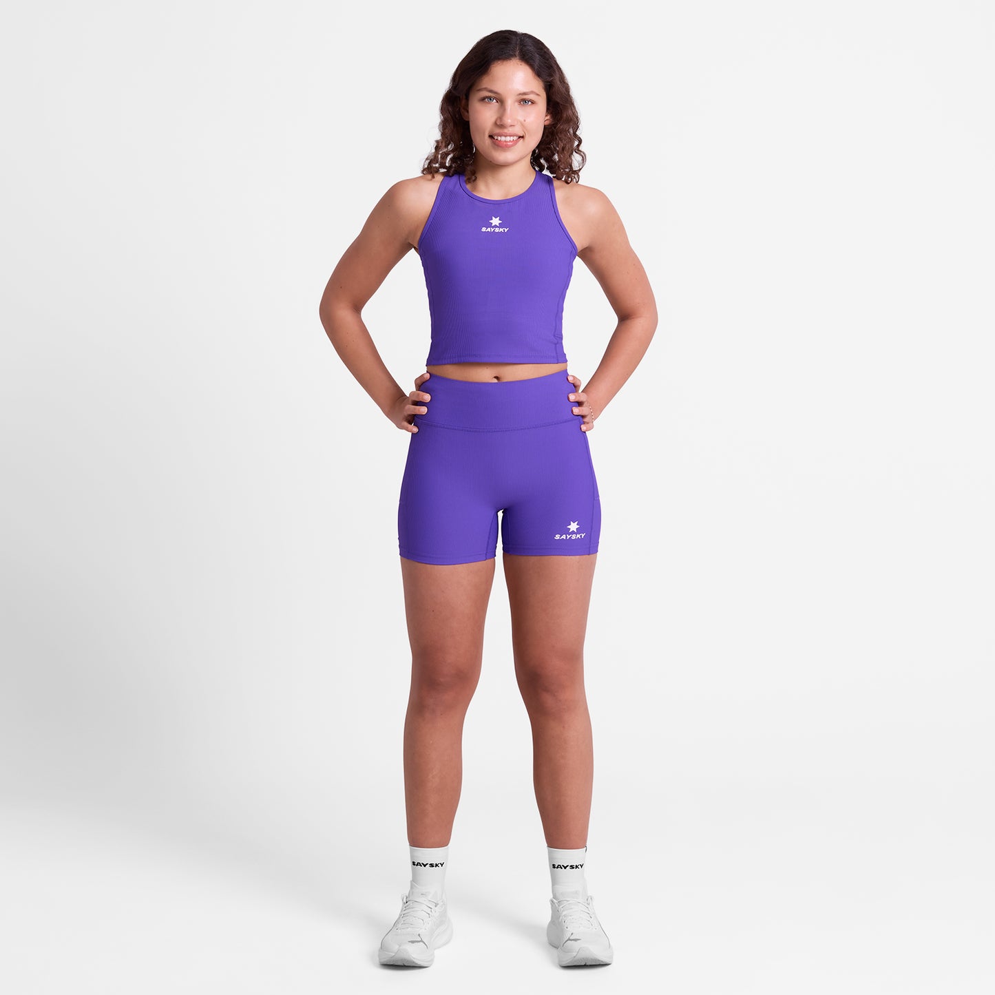 クロップトップ SW30005c715 W Combat Rib Crop Top - Purple [レディーズ]