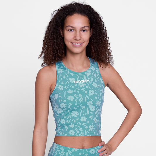 クロップトップ SW30017c1066 W Flower Combat Crop Top - Lightblueflower [レディーズ]