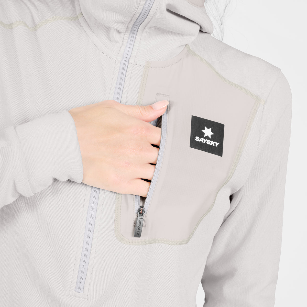 スウェットパーカー SW35001c610 Wmns Combat Half Zip Fleece Hoodie - Grey [レディーズ]