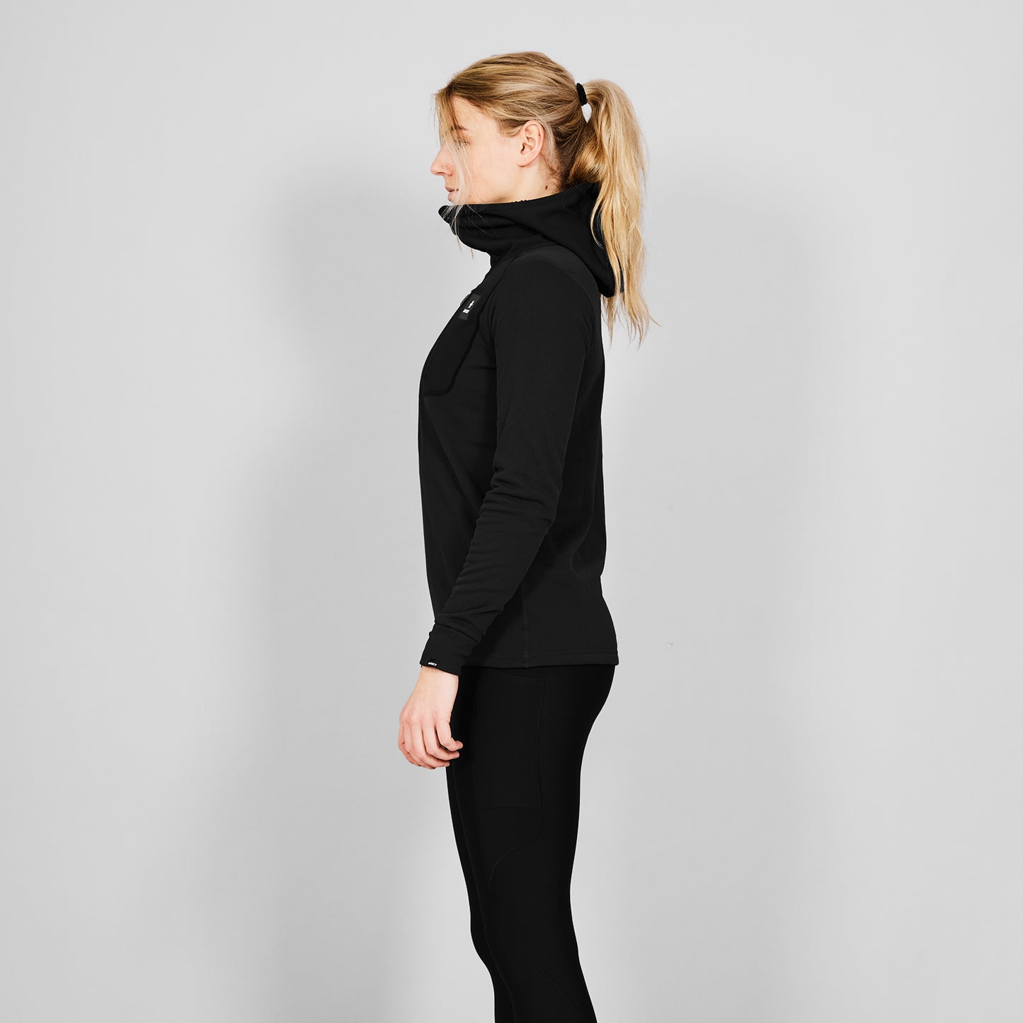 ハーフジップフリース SW35001c901 W Combat Half Zip Fleece Hoodie - Black [レディーズ]