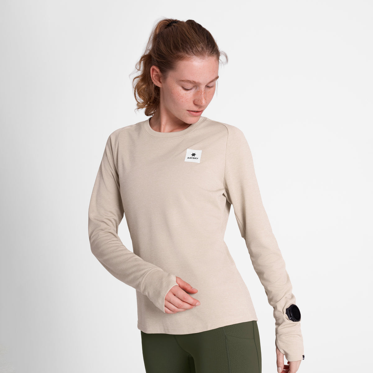 ランニングTシャツ（ロングスリーブ） SW35002c8003 Wmns Clean Flow Long Sleeve - Beige [レディーズ]