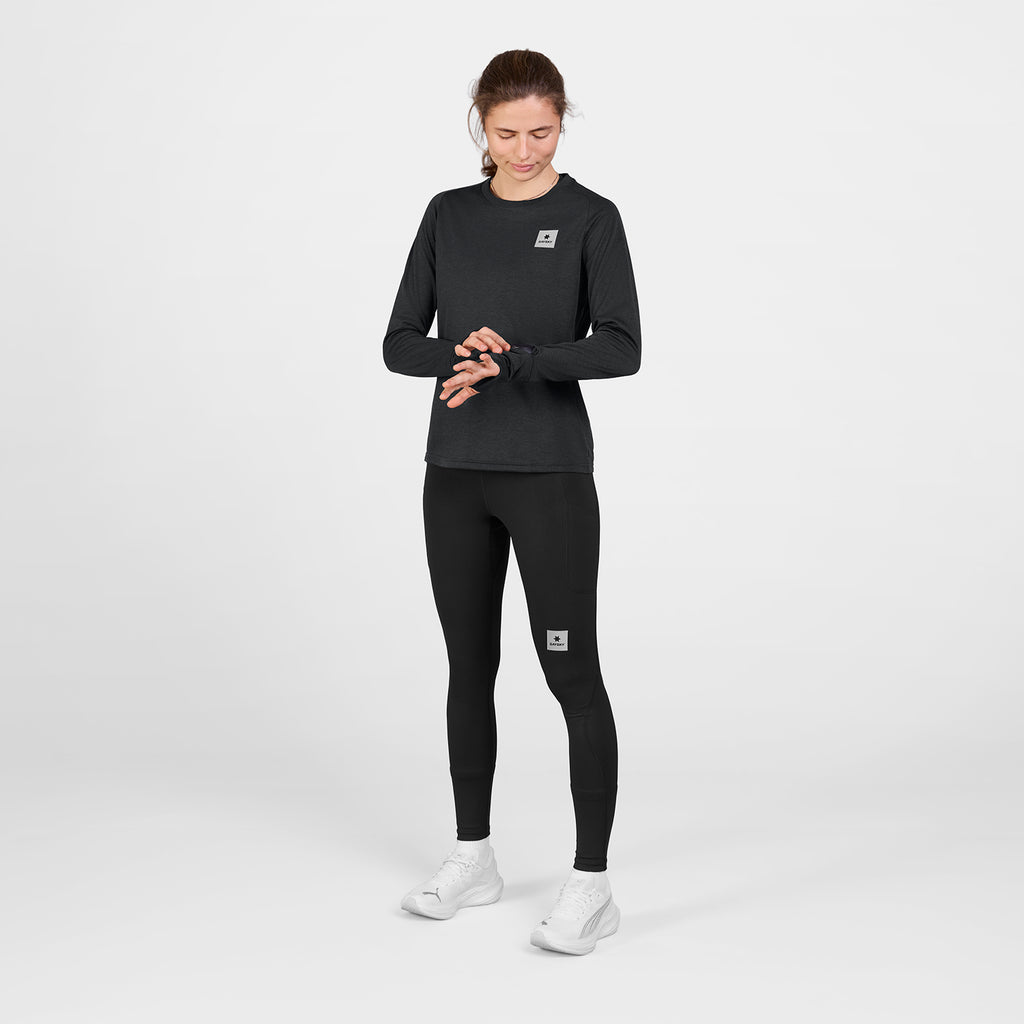 ランニングTシャツ（ロングスリーブ） SW35002c9001 Wmns Clean Flow Long Sleeve - Black [レディーズ]