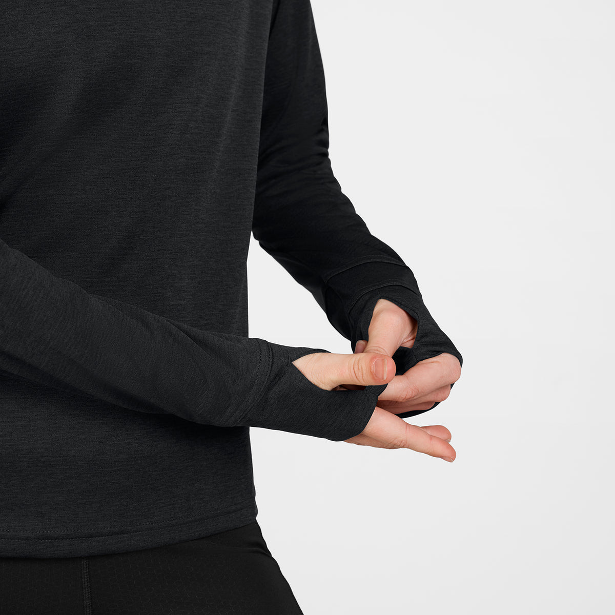 ランニングTシャツ（ロングスリーブ） SW35002c9001 Wmns Clean Flow Long Sleeve - Black [レディーズ]