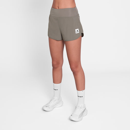 ランニングショーツ SW40001c714 W Pace Shorts 3inch - Taupe [レディーズ]