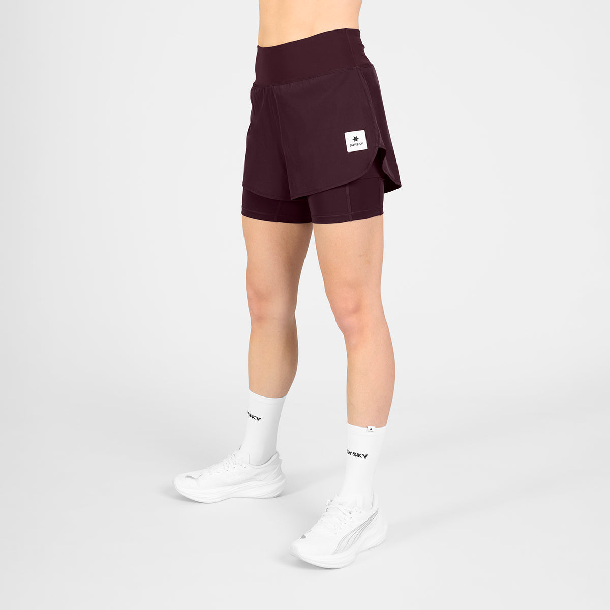 ランニングショーツ SW40002c512 Wmns Pace 2-in-1 Shorts 3inch - Burgundy [レディーズ]