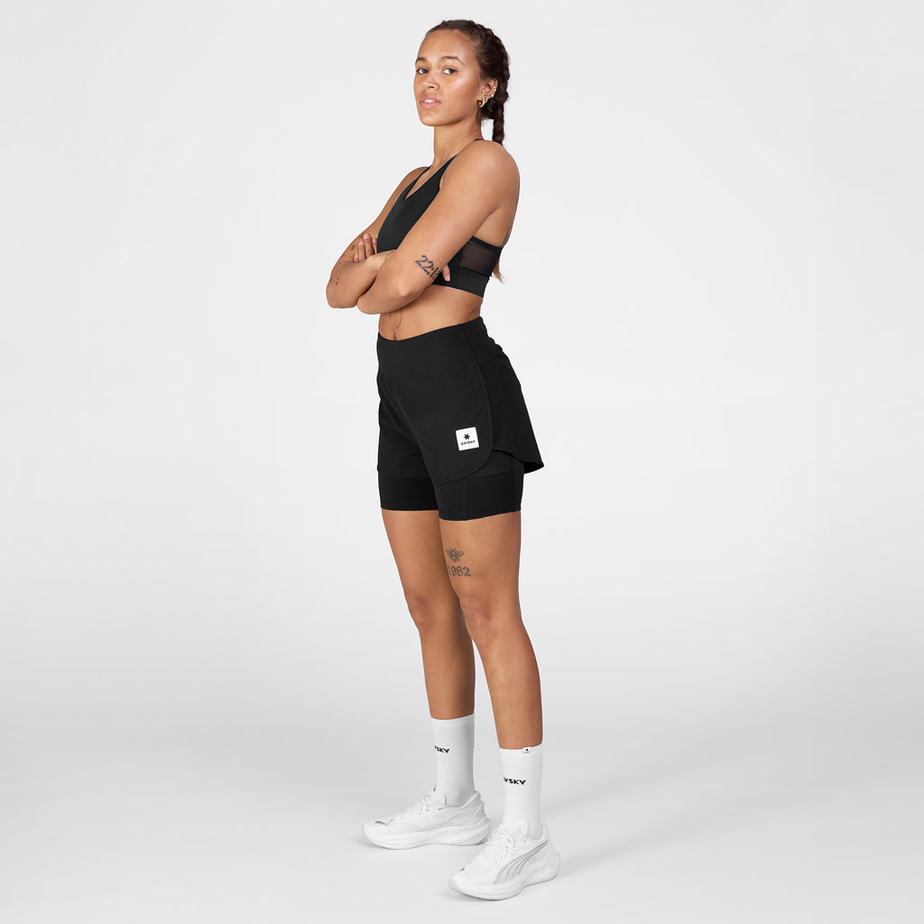 ランニングショーツ SW40002c901 Wmns Pace 2-in-1 Shorts 3inch - Black [レディーズ]