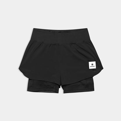 ランニングショーツ SW40002c901 W Pace 2-in-1 Shorts 3inch - Black [レディーズ]