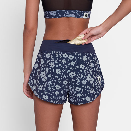 ランニングショーツ SW40004c1065 W Flower Pace Shorts 3inch - Blueflower [レディーズ]