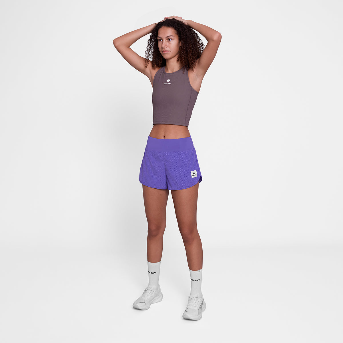 ランニングショーツ SW40005c1061 Wmns Zig Zag Pace Shorts 3inch - Purplezigzag [レディーズ]