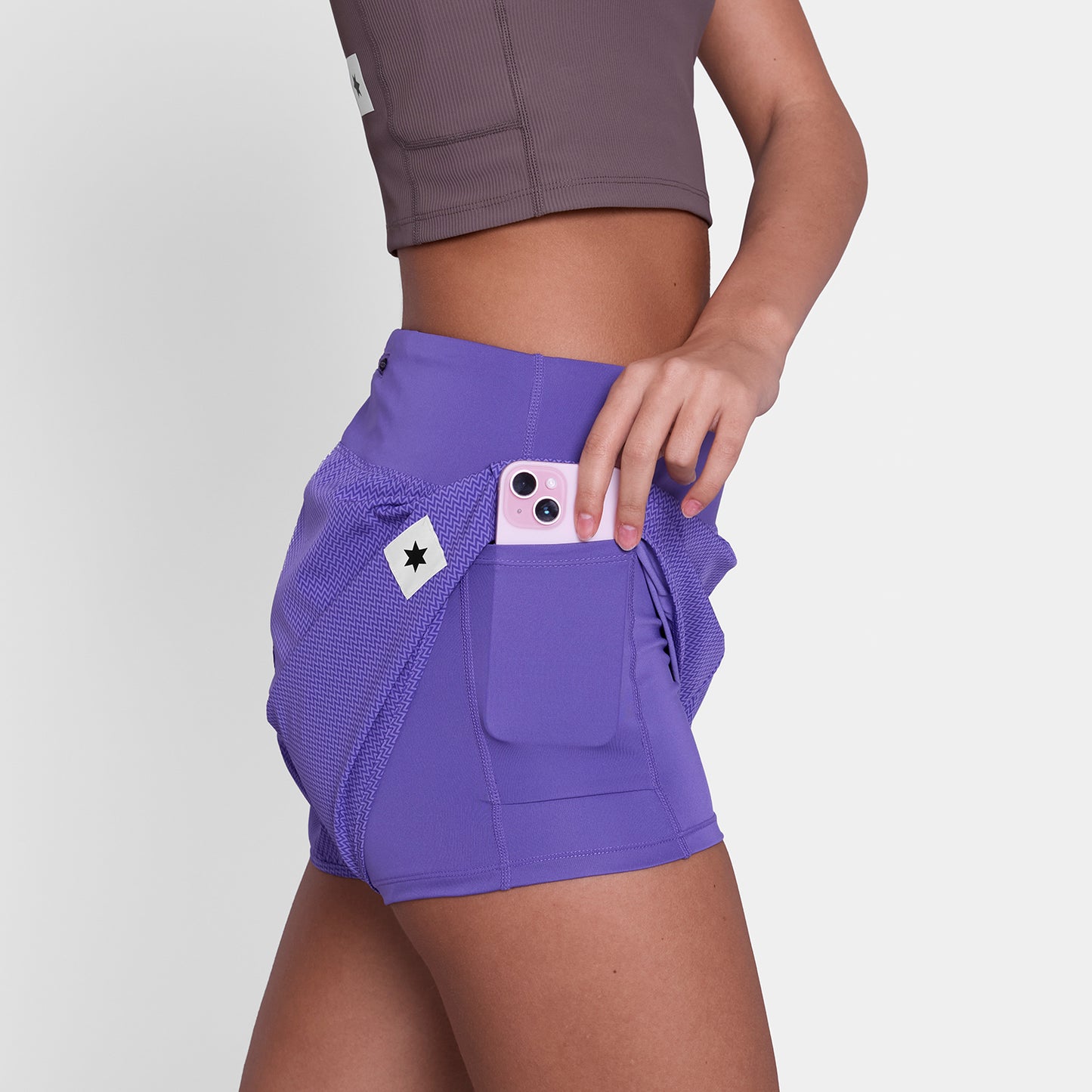 ランニングショーツ SW40005c1061 W Zig Zag Pace Shorts 3inch - Purplezigzag [レディーズ]